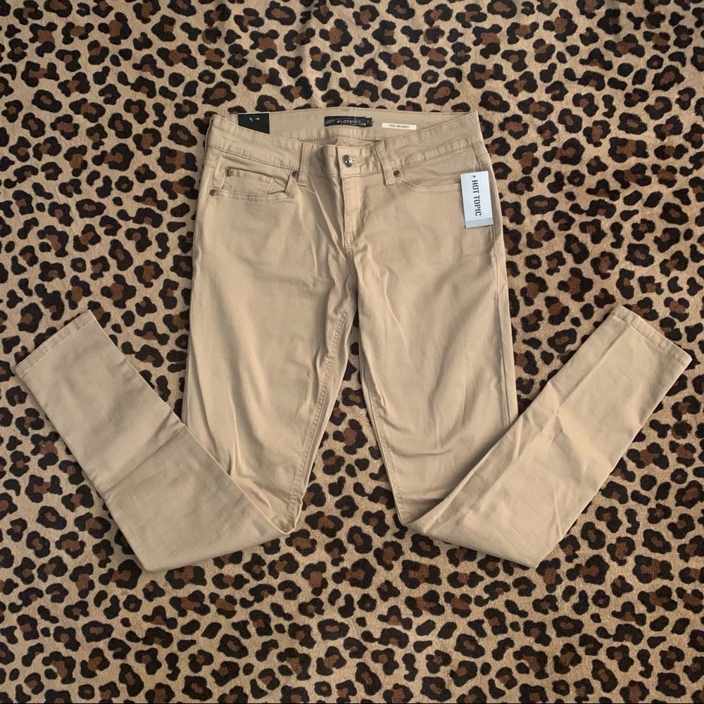 Lovesick (Hot Topic) emo khaki skinny jeans